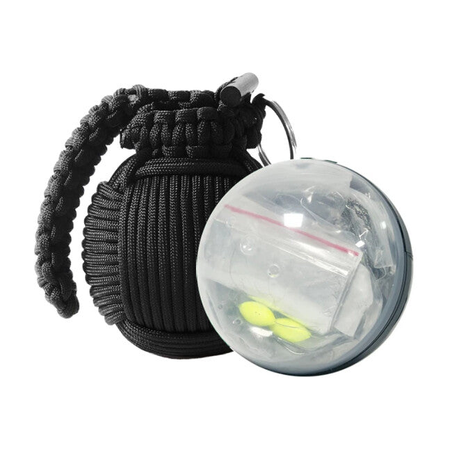 WARAGOD Menel Σετ Paracord Επιβίωσης, Μαύρο