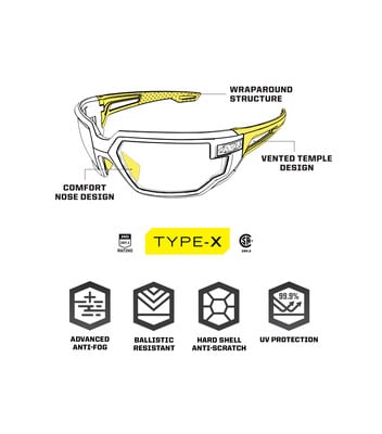 Mechanix Type X Τακτικά Γυαλιά, black frame, smoke lens
