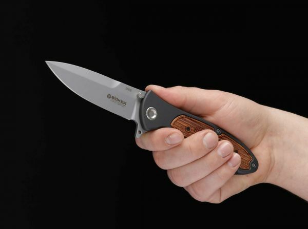 BÖKER® Turbine Μαχαίρι 9,7 cm, αλουμίνιο, ξύλο Παλίσανδρος