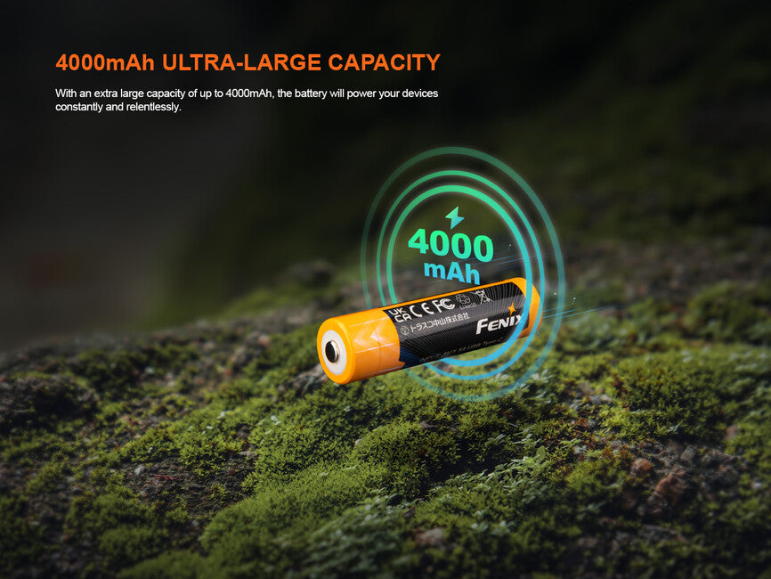 Fenix 18650 Επαναφορτιζόμενη Μπαταρία USB-C 4000 mAh (Li-Ion)