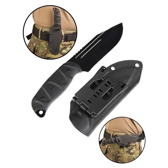 Mil-Tec Μαχαίρι G10 με Θήκη Kydex, μαύρο