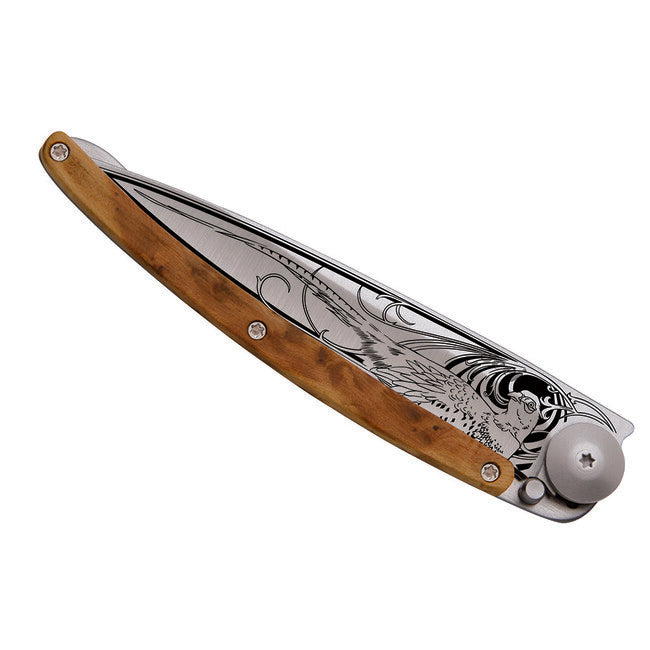 Deejo Nature Αναδιπλούμενο Μαχαίρι juniper wood Pheasant