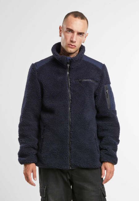 Brandit Ramble Μπουφάν Fleece Ανδρικό Teddyfleece, Ναυτικό Μπλε
