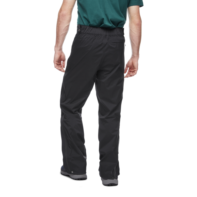 Black Diamond Stormline Stretch Full Zip Rain αδιάβροχο παντελόνι ανδρικό, μαύρο