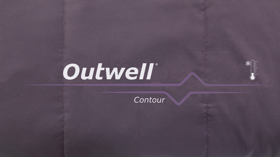 Outwell Contour Αριστερός Υπνόσακος, σκούρο μωβ