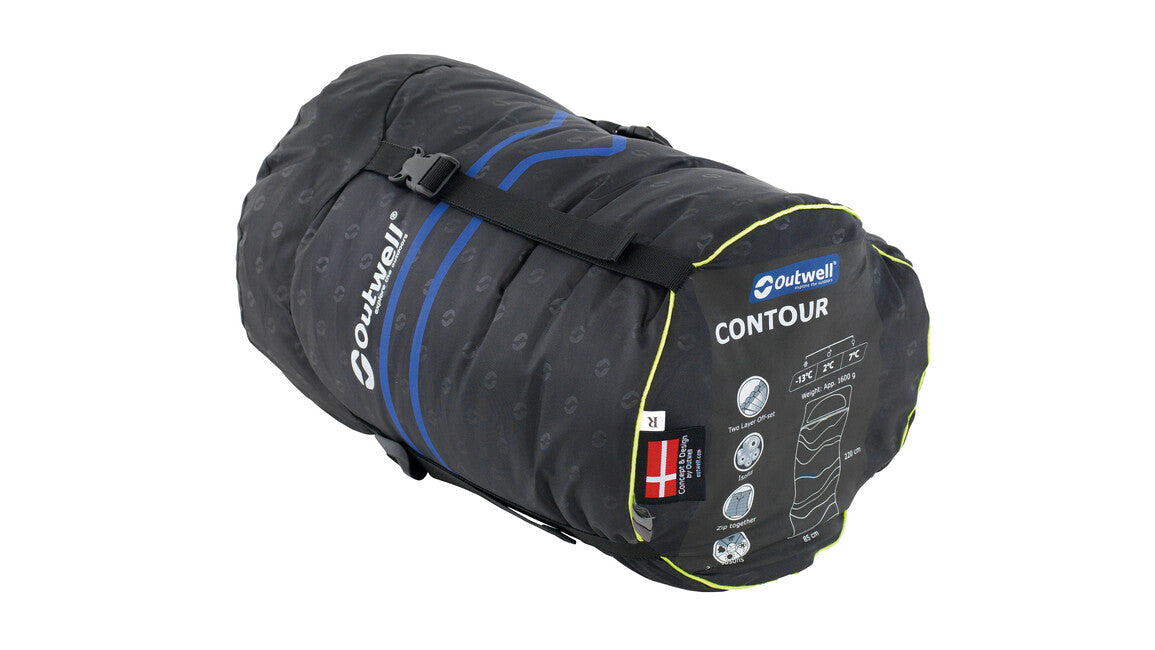 Outwell Contour Αριστερός Υπνόσακος, σκούρο μωβ