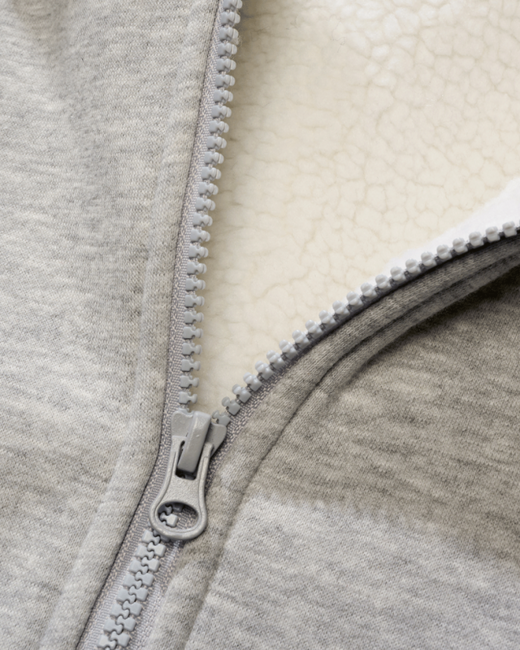 Brandit Sweatjacket Φούτερ ανδρικό με ζεστή επένδυση Teddylining, γκρι melange
