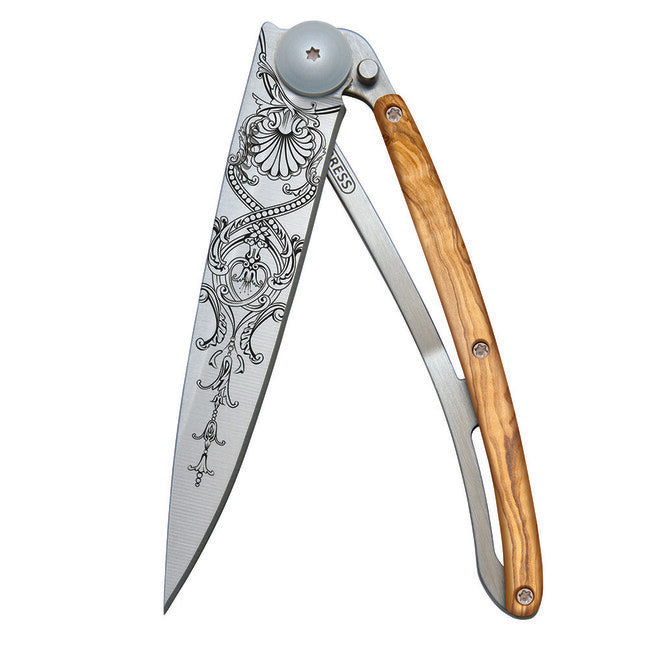 Deejo Tattoo Αναδιπλούμενο Μαχαίρι olive wood, Versailles
