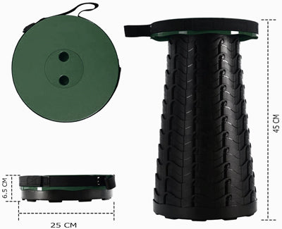 Origin Outdoors Τηλεσκοπική Καρέκλα, Μαύρη 45cm