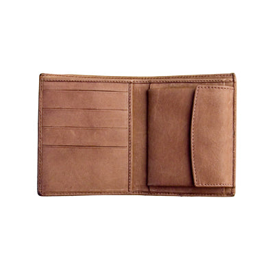 Leathersafe καφέ πορτοφόλι