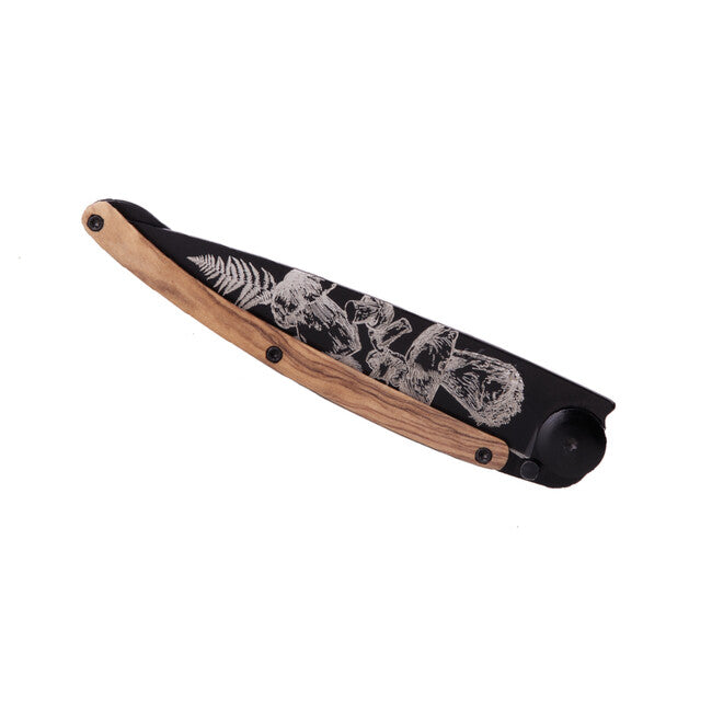 Deejo Tattoo Μαχαίρι Αναδιπλούμενο Black Olive Wood, Mushroom