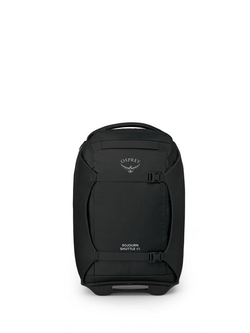 OSPREY SHUTTLE 45 τσάντα ταξιδίου με ροδάκια, μαύρη