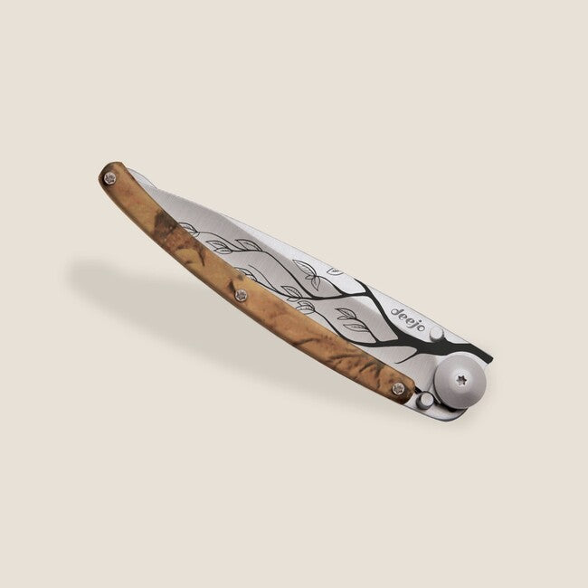 Deejo Tattoo Μαχαίρι Αναδιπλούμενο με Serration, brown camo Tree
