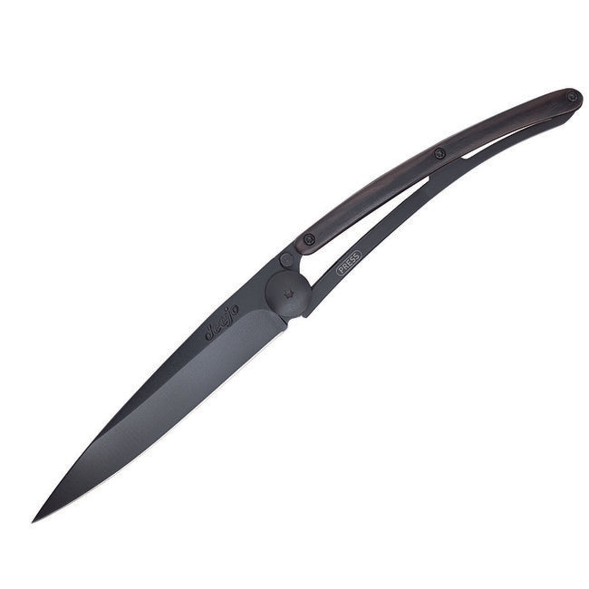Deejo Μαχαίρι Αναδιπλούμενο Ebony Wood, Μαύρο