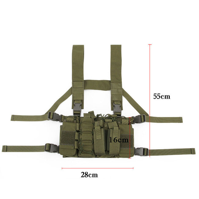 DRAGOWA D3 Chest Rig, μαύρο