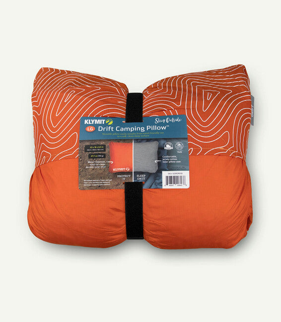 Klymit Drift Pillow Μαξιλάρι Ταξιδίου LARGE, πορτοκαλί