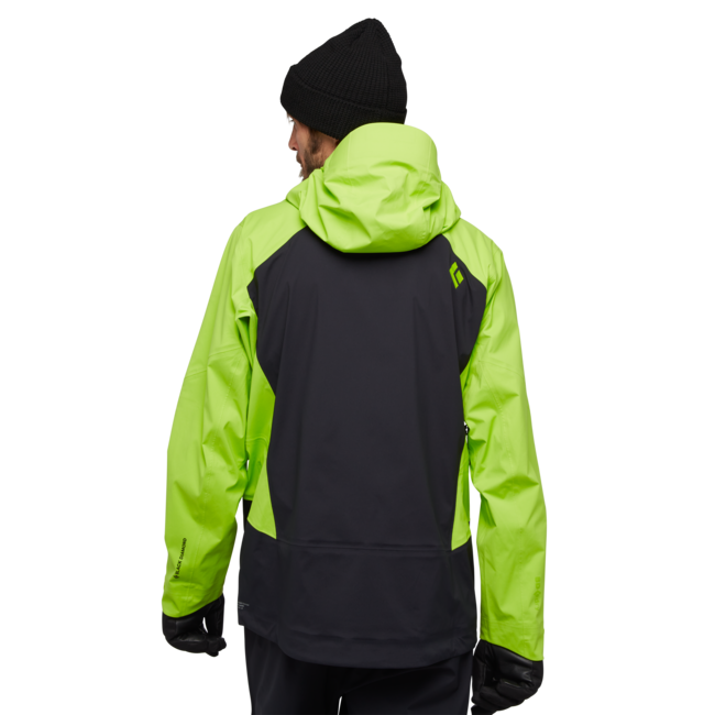 Black Diamond Recon Lt Stretch Shell Μπουφάν Σκι Ανδρικό, Μαύρο-Λαιμ Πράσινο