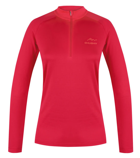 HUSKY Active Winter Θερμικό Μπλουζάκι Μακρυμάνικο TROMI ZIPS, Ροζ, L