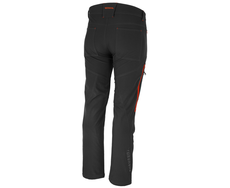 BENNON FORCE Παντελόνι Softshell, Μαύρο/Κόκκινο