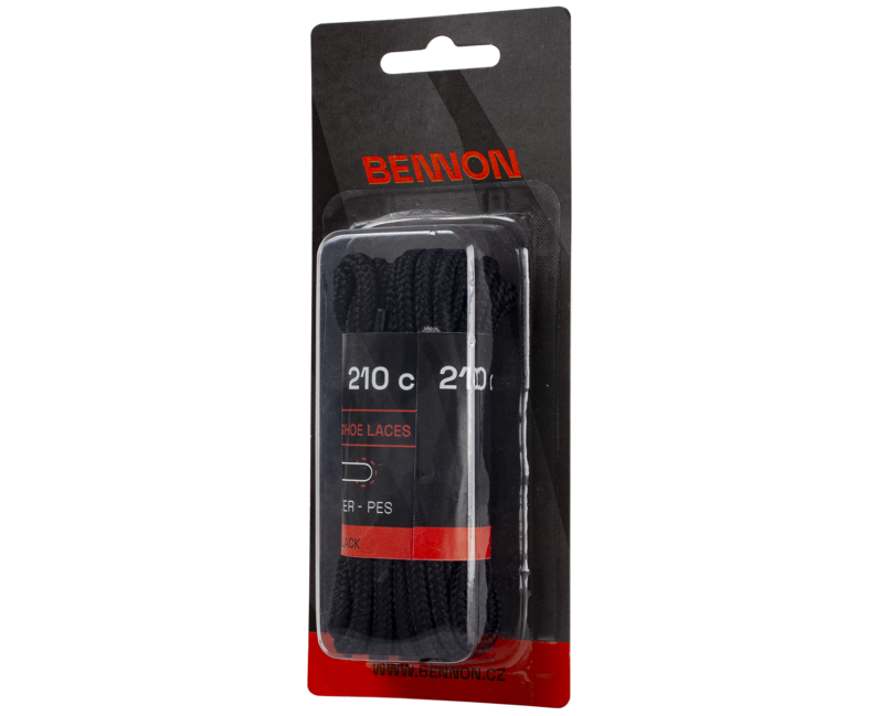 BENNON Laces Black Box κορδόνια παπουτσιών 210 cm