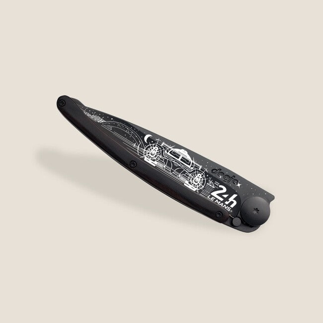 Deejo Tattoo Μαχαίρι Αναδιπλούμενο 24h Le Mans Ebony Wood Black, Night