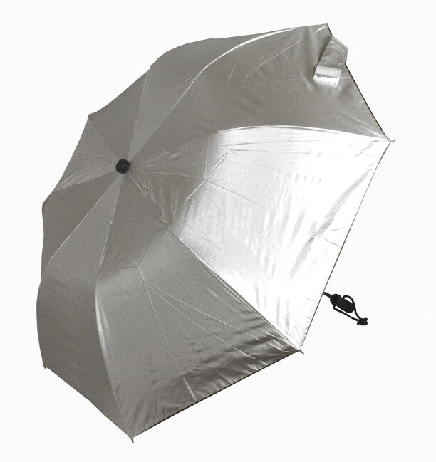 EuroSchirm TeleScope Handsfree Τηλεσκοπική Ομbrέλα Trekking με Στήριγμα Σακιδίου UV Ασημί