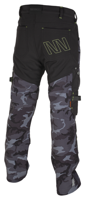 BENNON CAMOS Παντελόνι Softshell, Μαύρο/Γκρι