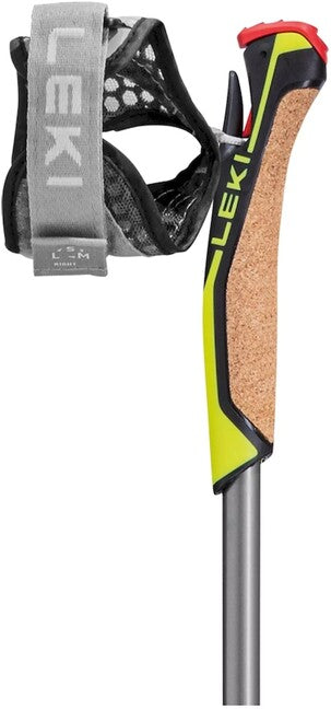 LEKI Speed Pacer Lite Nordic Walking μπατόν, ναυτικό μπλε-σκούρο μεταλλικό-ανοιχτό ανθρακί-νέον κίτρινο