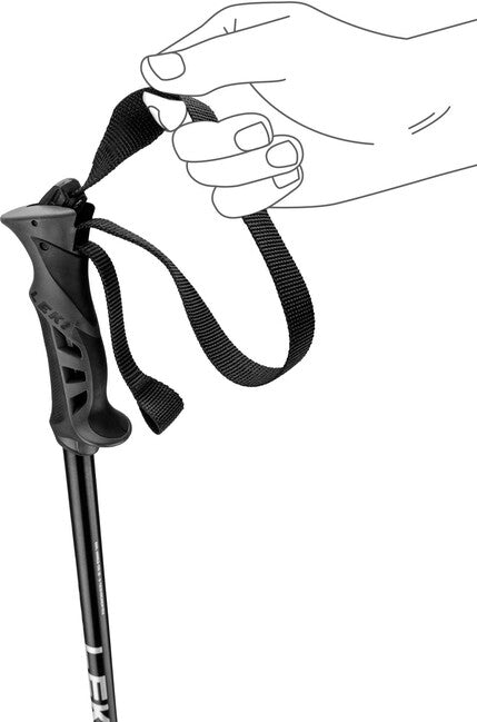 LEKI Rental Classic Στικ Αλπικής Σκι, Φυσικό Ανοδιωμένο Ασημί/Μαύρο