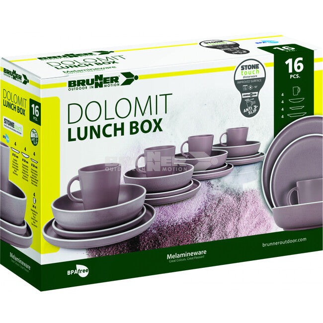 Brunner Lunch Box Dolomit σετ σκεύη κατασκήνωσης, μωβ
