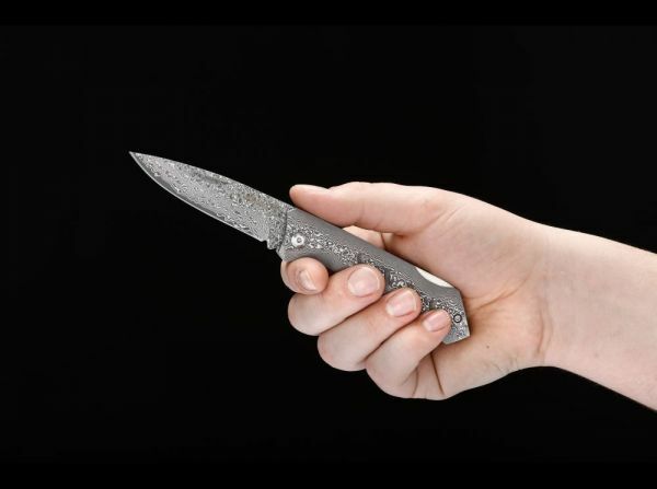 BÖKER® Damascus Dominator Τσέπης Μαχαίρι 8,4 cm, Δαμασκηνό