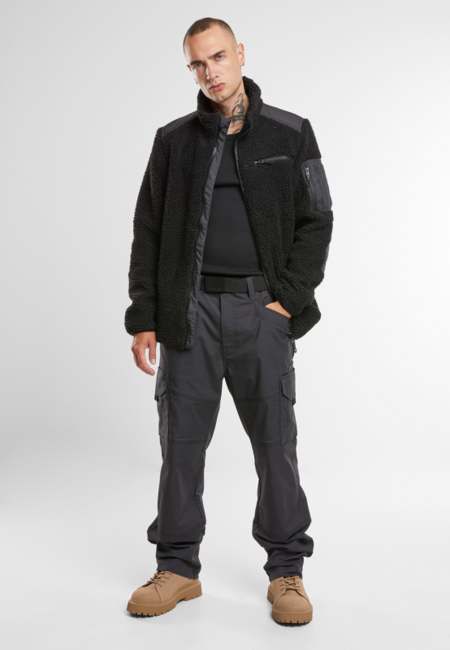Brandit Ramble Μπουφάν Fleece Ανδρικό Teddyfleece, Μαύρο
