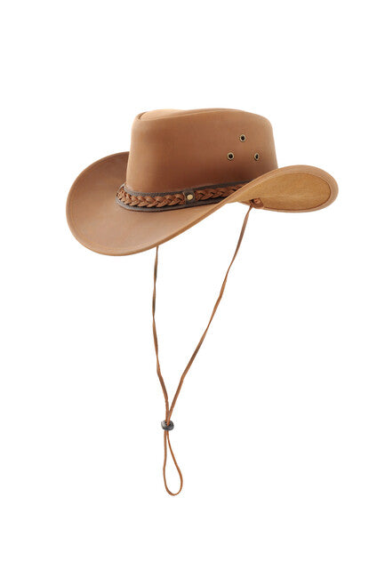 Origin Outdoors Cattleman δερμάτινο καπέλο, καφέ