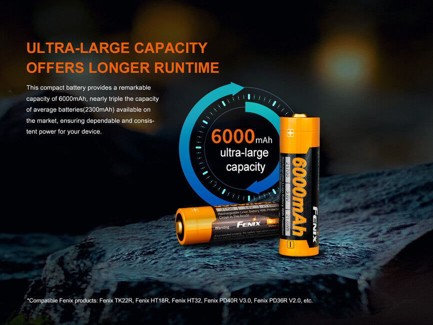 Fenix 21700 Επαναφορτιζόμενη Μπαταρία Li-Ion, 6000 mAh