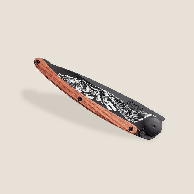 Deejo Tattoo Αναδιπλούμενο Μαχαίρι Black coralwood, Fox