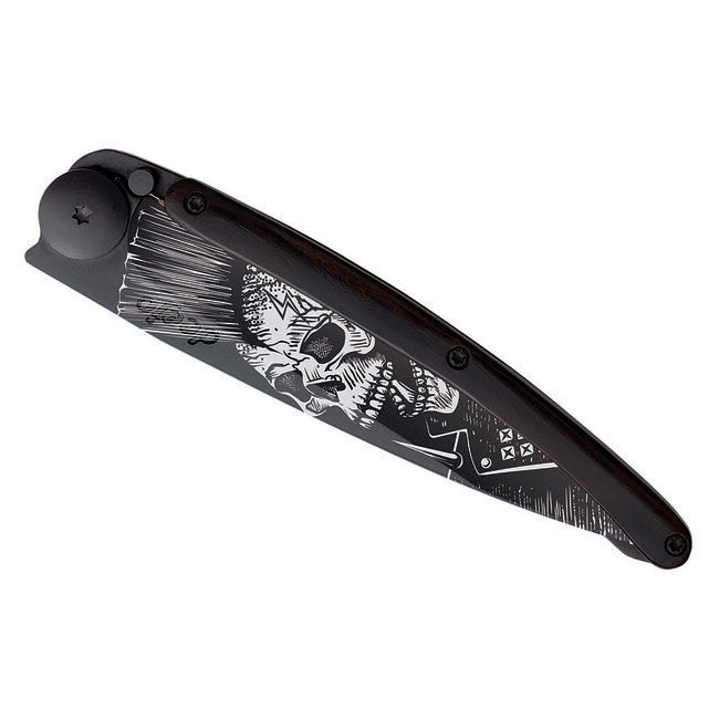 Deejo Tattoo Μαχαίρι Πτυσσόμενο, Μαύρο Ebony Wood Punk
