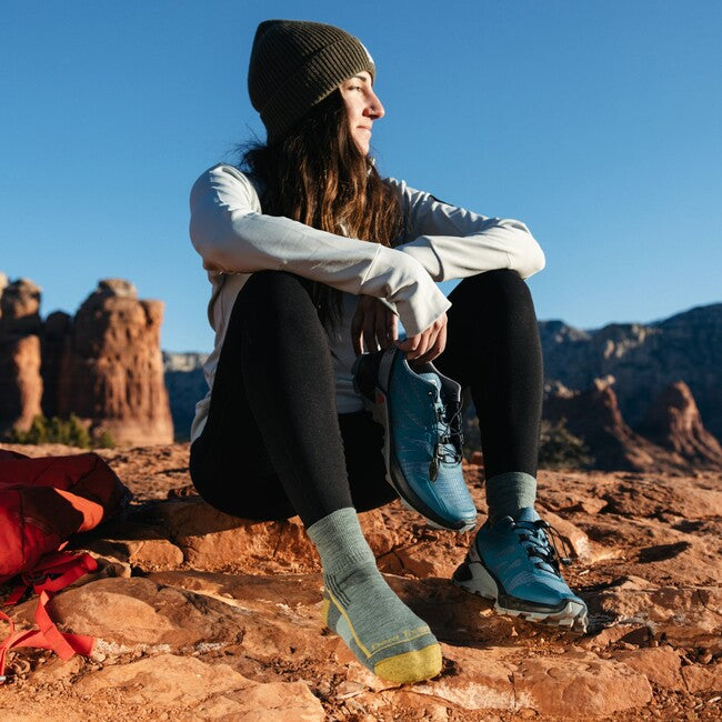 Darn Tough Hiker 1/4 Κάλτσες ελαφριές με ενίσχυση, Sage