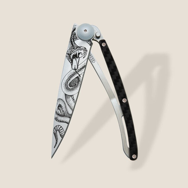 Deejo Tattoo Μαχαίρι Πτυσσόμενο Snake Fiber