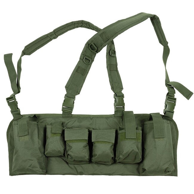 MFH Chest Rig Αμάνικο Γιλέκο Τακτικό, 9 Τσέπες, OD Πράσινο