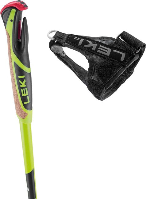LEKI CC 450 μπατόν σκι δρόμου, κίτρινο νέον/μαύρο-λευκό