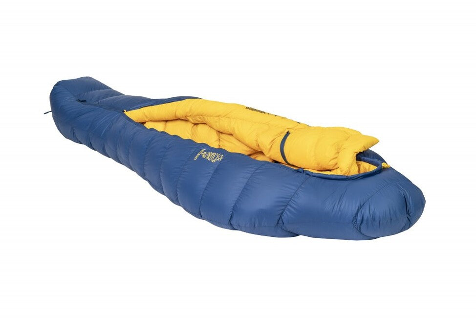 Patizon Ultralight G400 Three-Season Sleeping Bag L Left, Navy/Gold