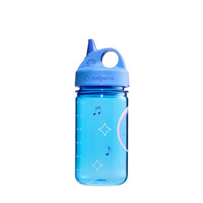 Nalgene Grip-n-Gulp Sustain Παιδικό Μπουκάλι Νερού 0,35 l με Κάλυμμα, μπλε, μουσικός ιπποπόταμος