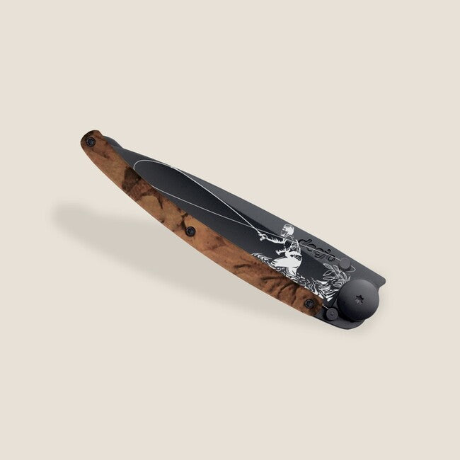 Deejo Tattoo Serration Μαχαίρι Αναδιπλούμενο Fly Fishing, brown camo
