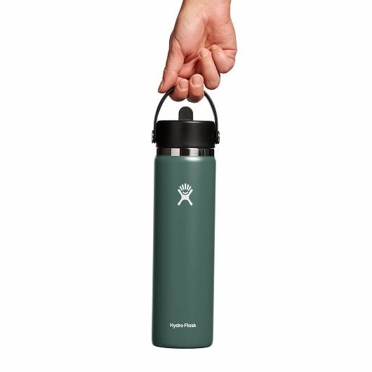 Hydro Flask Wide Mouth Θερμικό Μπουκάλι Flex Straw Cap 24 OZ 710 ml, Πεύκο