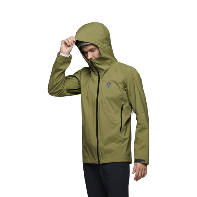 Black Diamond Highline Stretch Shell αδιάβροχο μπουφάν ανδρικό, crag green