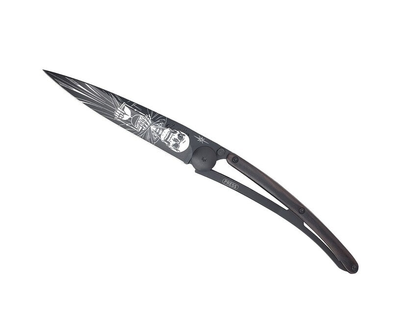 Deejo Tattoo Μαχαίρι Πτυσσόμενο Black Ebony Wood Immortal
