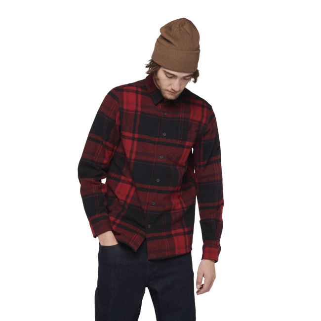 Black Diamond Project Flannel Φανελένιο Πουκάμισο ανδρικό, red rock-black plaid