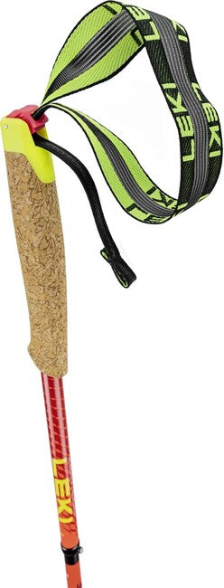 LEKI Alphatrail FX.One Superlite Ραβδοί Trail Running, Φυσικός Ανθρακας - Φωτεινό Κόκκινο - Νέον Ροζ