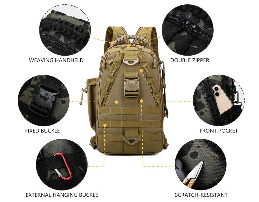 DRAGOWA TACTICAL Charlie Σακίδιο Πλάτης Μονής Λωρίδας 20 L, χακί