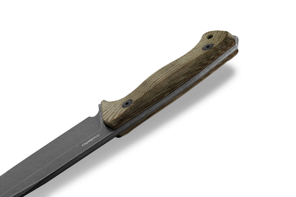 Lionsteel T6B Μακρύ Μαχαίρι με Λαβή από Micarta CVG CPM 3V, Μαύρο Vintage
